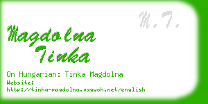 magdolna tinka business card